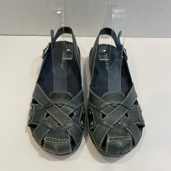 Bare Traps Flighty blue leather sandals size 6 1/2 M - Picture 1 of 7